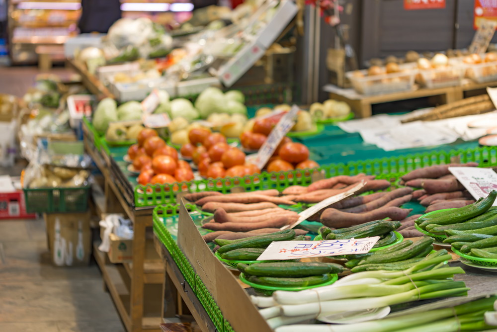 長年の経験による野菜や果物の目利き